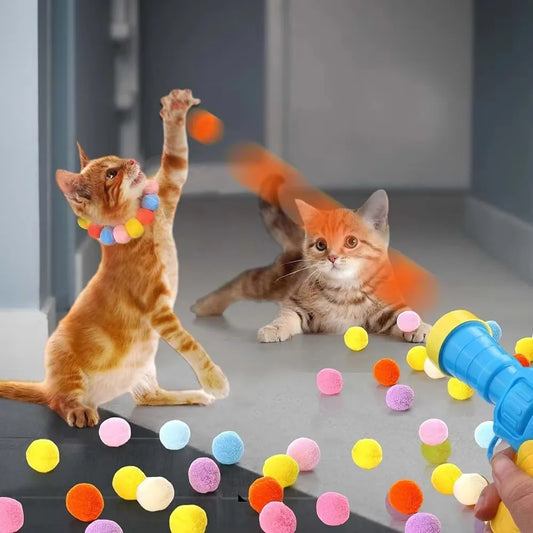 Paw Blaster! Soft Ball Launcher for Cats